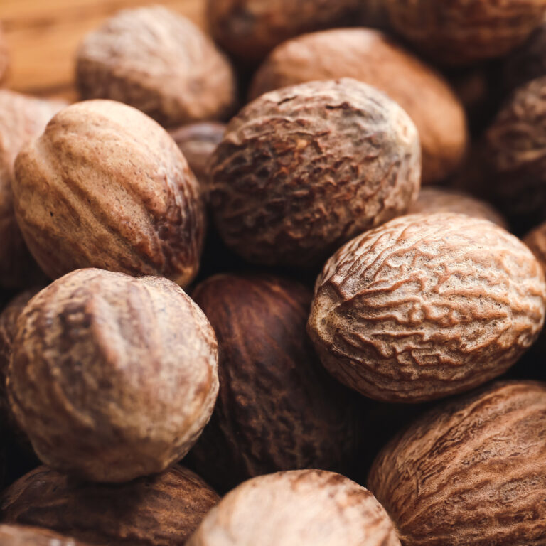 Shea butter produced from the nuts of the shea tree. Used ingredient in food but more popular in cosmetic formulations for hair and skin.